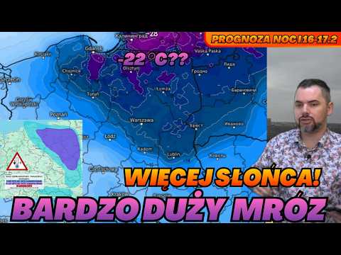 Bardzo silny mróz. W nocy poniżej -18°C. Wyż nad Polską. Kolejny front w poniedziałek. Prognoza