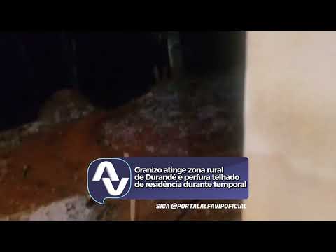 Chuva de granizo em Durandé Minas Gerais destrói telhado de casa na zona rural 