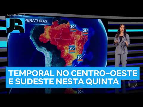 Previsão do Tempo: temporal deve atingir o Sudeste e o Centro-Oeste nesta quinta-feira (5)
