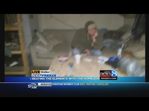 Spending the night at a homeless camp