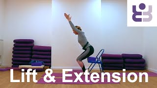 Beginners Yoga. Lift and Extension in Asana