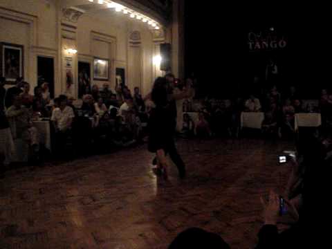 Ezequiel Paludi and Geraldine Rojas are dancing to a vals
