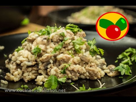Cómo hacer risotto con champiñones y salchicha