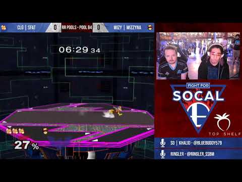 Fight For SoCal 8 - CLG | SFAT (Fox) VS WIZY | WizzyNA (Captain Falcon) - SSBM - RR Pools (B1)