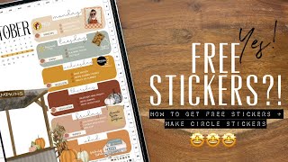 MUST SEE! How to get FREE stickers + make movie stickers! Free digital stickers goodnotes + more!