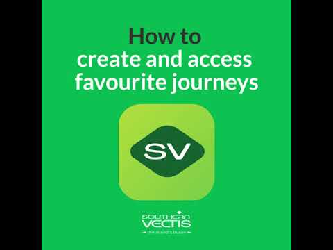Southern Vectis How to Favourite Journeys