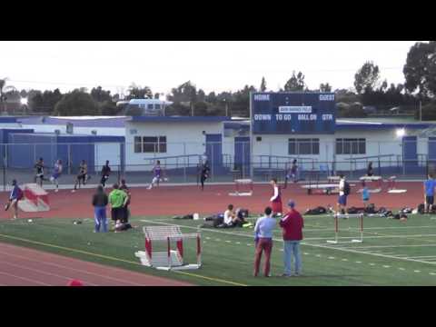 VarB 200m vs Servite & Rosary 3-9-16 - Los Alamitos Boys
