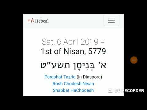 THE PERFECT 10... NISAN 1, APRIL 6, 2019