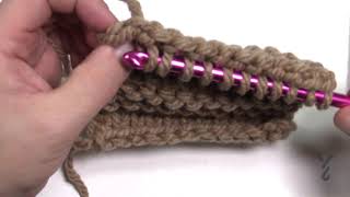 Tunisian Knit Stitch | BEGINNER | The Crochet Crowd