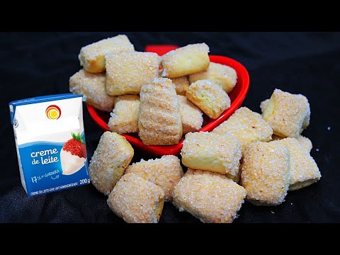 BISCOITO DE CREME DE LEITE COM   POUCOS INGREDIENTES |#kdeliciacozinha