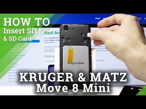 Kruger&Matz Move 8 Mini SIM / SD Card Installation - Insert Micro SD / Nano SIM