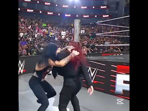Rhea ripley saves iyo sky from naomi 🤯🥶 #rhearipley #naomi #iyosky #wwe