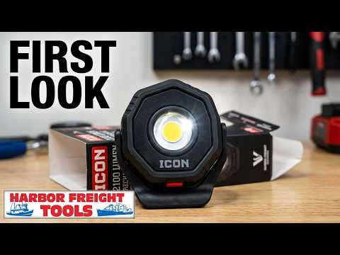 Harbor Freight ICON LED 2100 Lumens Magnetic USB C Light Awesome LWR2100 59170 Review