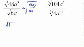 Using Quotient Rule to Write as a Single Radical 