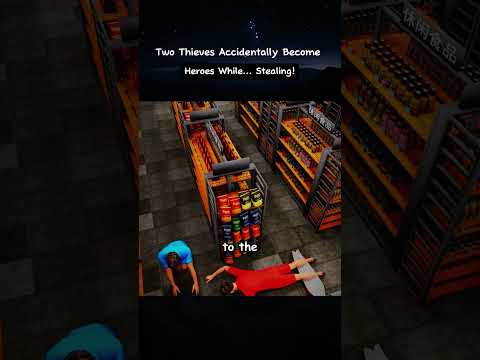 Two Thieves Accidentally Become Heroes While... Stealing! #shorts #fyp