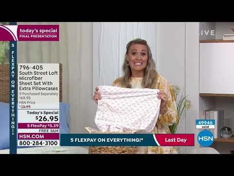 South Street Loft Microfiber Sheet Set with Extra Pillow...