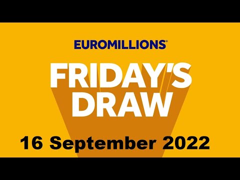 Euromillion Wednesday Draw from 16/09/2022|The National Lottery Lotto draw of Sep 16, 2022