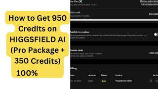 Share Codes to Unlock 950 FREE Credits on HIGGSFIELD AI Pro Package Included