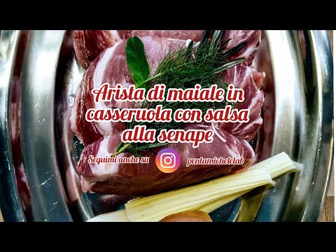 Arista in casseruola con salsa di verdure e senape