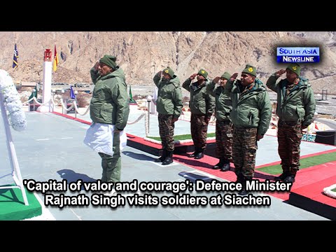 'Capital of valor and courage' Defence Minister Rajnath Singh visits soldiers at Siachen