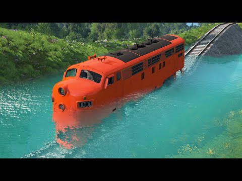 Trains vs Deep Water – BeamNG.Drive