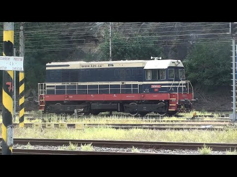 2013-08, Train trip in Beroun and station transit.