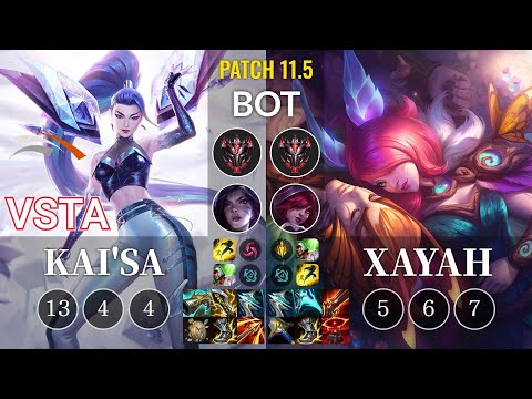 HLE Vsta Kai'Sa vs Xayah Bot - KR Patch 11.5