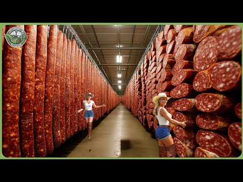 How Salami Is Made – Inside Massive Salami Processing In Biggest Factory