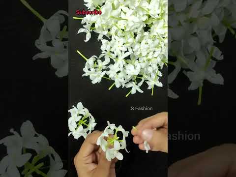 Swastik Flower Garland|Crape Jasmine Garland|Pinwheel/Chandni/Tagar | #flowergarlands #flower #diy