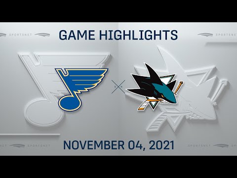 NHL Highlights | Blues vs. Sharks - Nov. 4, 2021