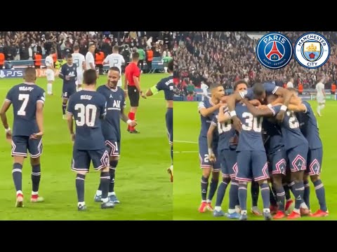 Incredible Scenes as Messi Scores His First Goal For PSG