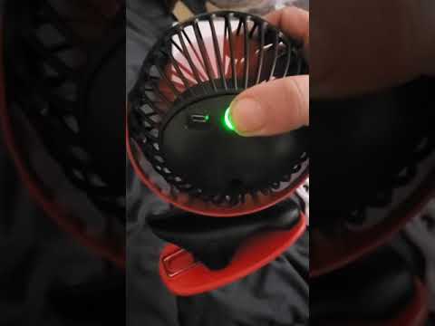 YOOBAO red and black clip fan