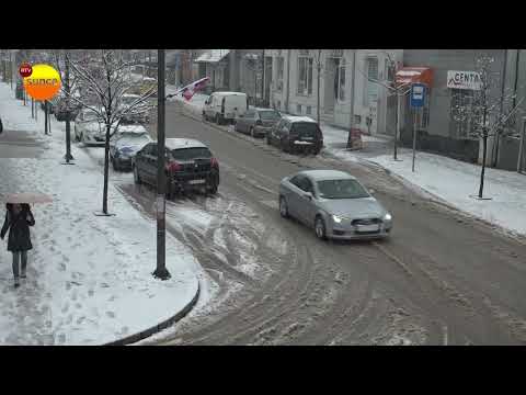 Snow falls on Arandjelovac