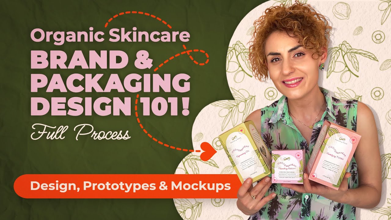 Brand Identity & Packaging Design Process - Organic Skincare Packaging Design Part 2 #branding