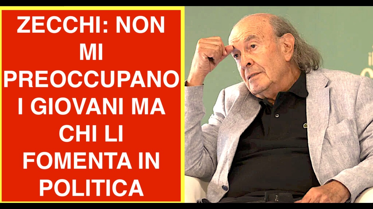 ZECCHI: NON MI PREOCCUPANO I GIOVANI MA CHI LI FOMENTA IN POLITICA