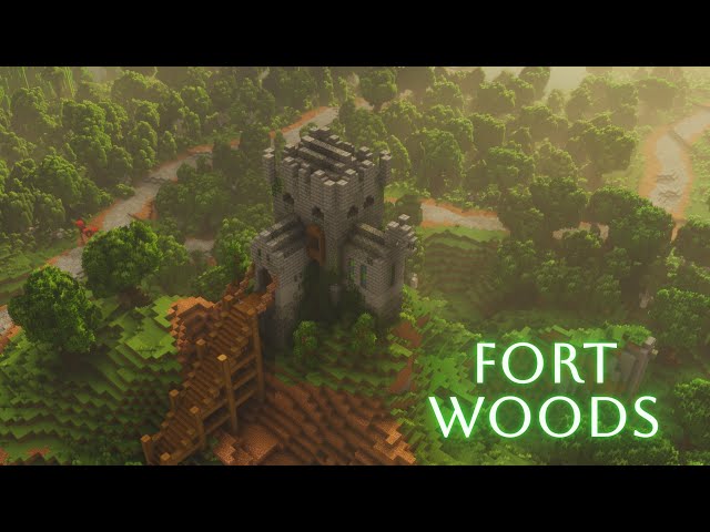 Small Medieval Castle with custom forest - Fort Woods Minecraft Map