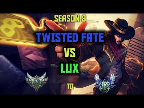 LOL Twisted Fate Guide | Season 8 Twisted Fate vs Lux Mid Guide | League of Legends