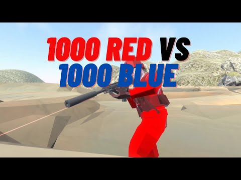 Ravenfield - 1,000 Bots EPIC BATTLE | 1000 Blue VS 1000 RED /NPC BATTLE
