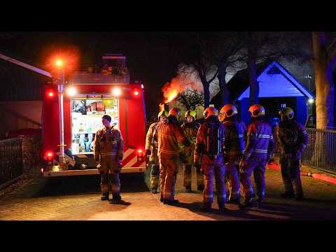 Brandweer met spoed naar een Grote Brand aan de Bosweg in Vorstenbosch