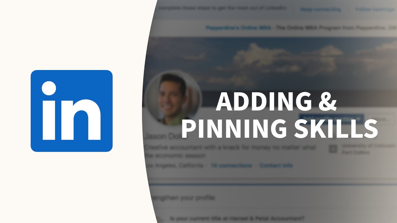 LinkedIn Tutorial - Adding skills to your profile