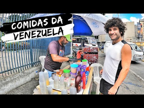 PROVANDO COMIDAS DE RUA NA VENEZUELA
