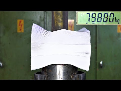 What Happens When You Crush 1,500 Sheets Of Paper With A 150-Ton Hydraulic Press
