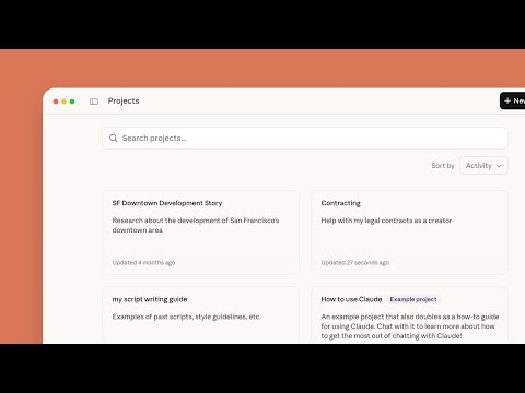Getting started with projects in Claude.ai