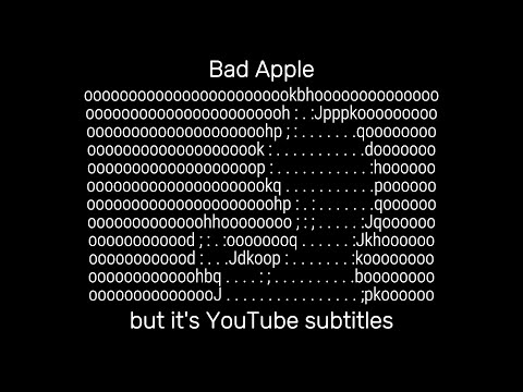 Bad apple but its only subtitles