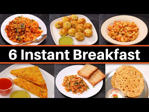 6 दिन 6 अलग नाश्ता बिना टेंशन के  | 6 Quick Breakfast Recipes | Breakfast Recipes | KabitasKitchen