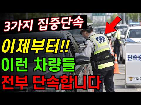 이제부터 이런 차량들 전부 다 단속됩니다. 강화되는 3가지 집중 단속! 벌점 폭탄으로 면허정지 될 수 있습니다