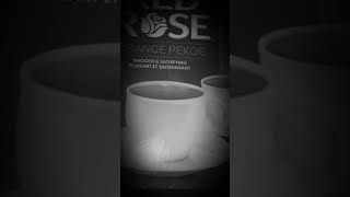 Red Rose Tea Packets in Black and White Video