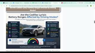 Cadillac LYRIQ Driving Modes: Range and Battery Usage