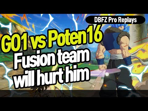 【DBFZ】 GO1 vs Poten16, The fusion team hurts GO1 【DBFZ Pro Replays】