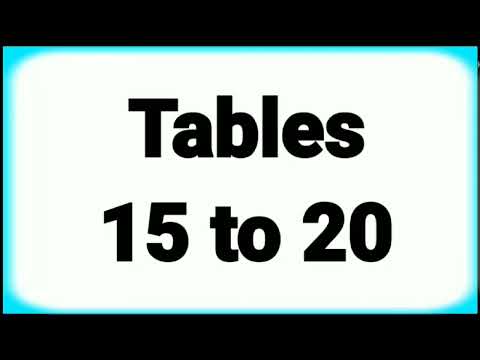 15 To 20 Tables | Tables from 15 to 20 | 15 to 20 tables in just 3 minutes